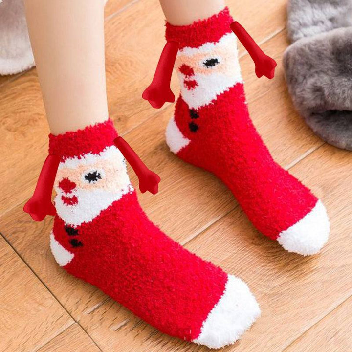 BowLift | Christmas Supplies Coral Fleece Tube Socks Warm Slipper Bed Socks Winter Soft Warm Slipper