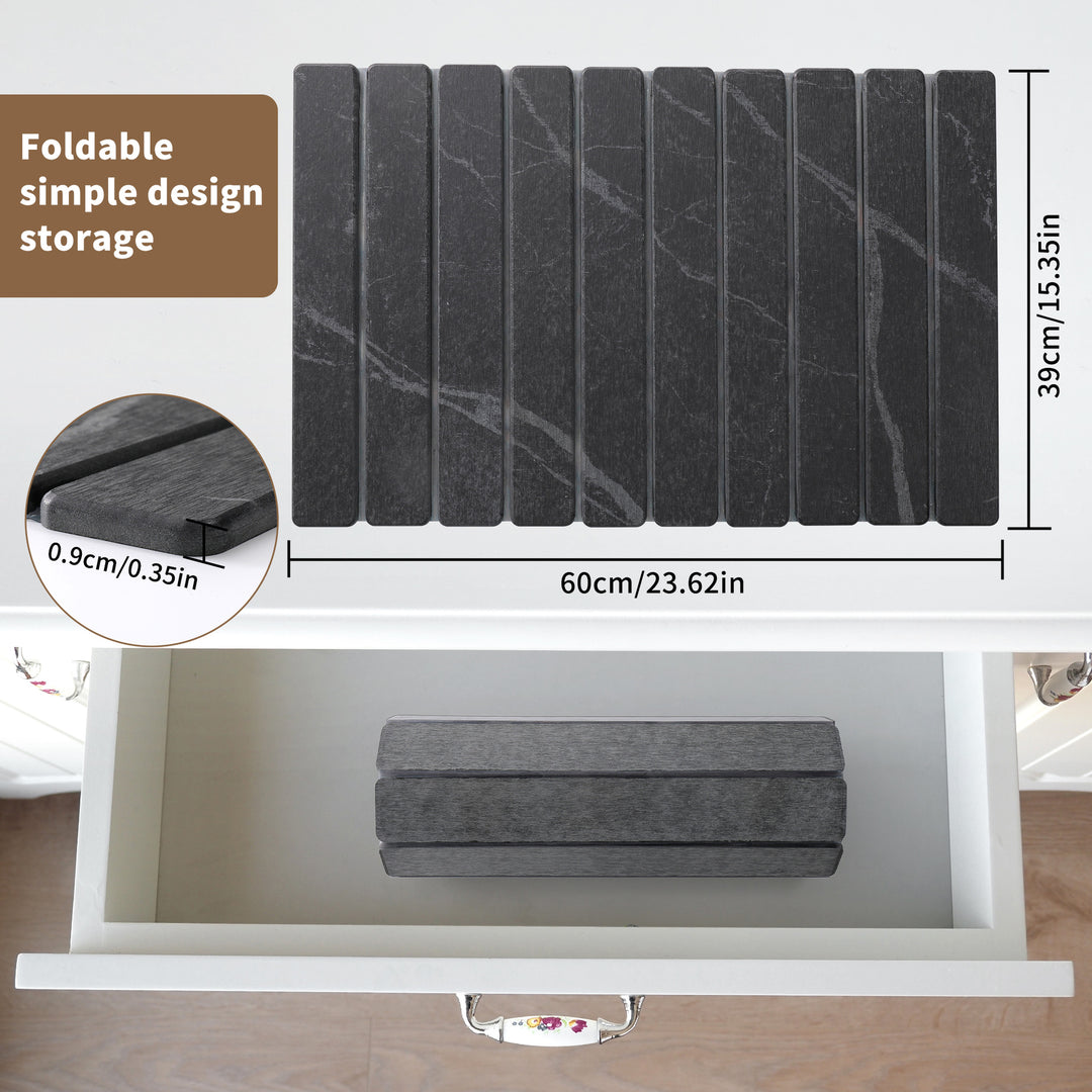 Decorative Marble Striped Kitchen Drying Mat