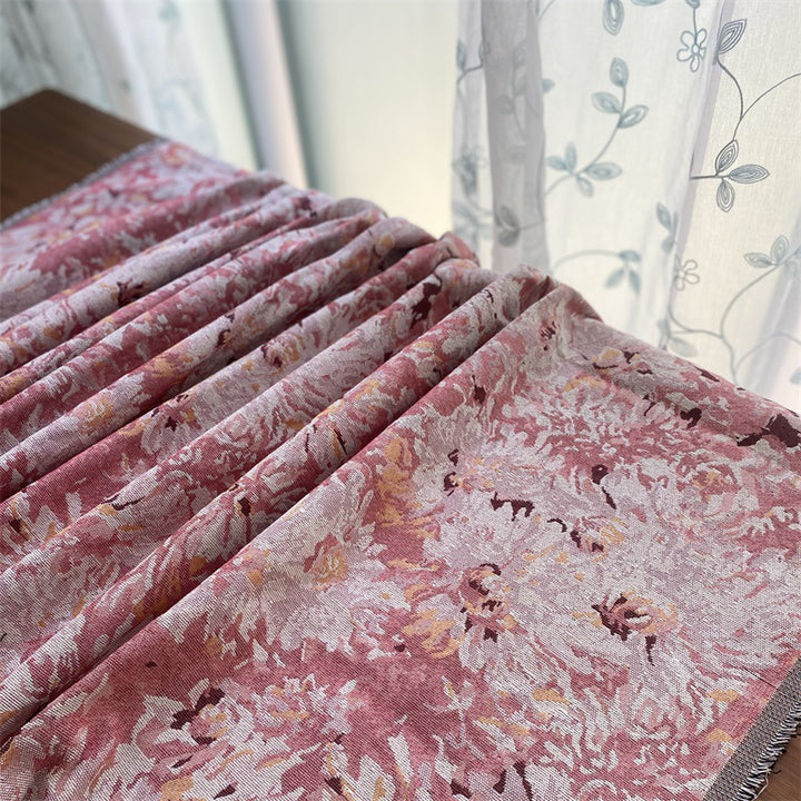 Floral Patterned Textile Throw Blanket