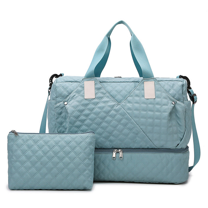 Quilted Multitasking Travel Duffle Bag Bowlift