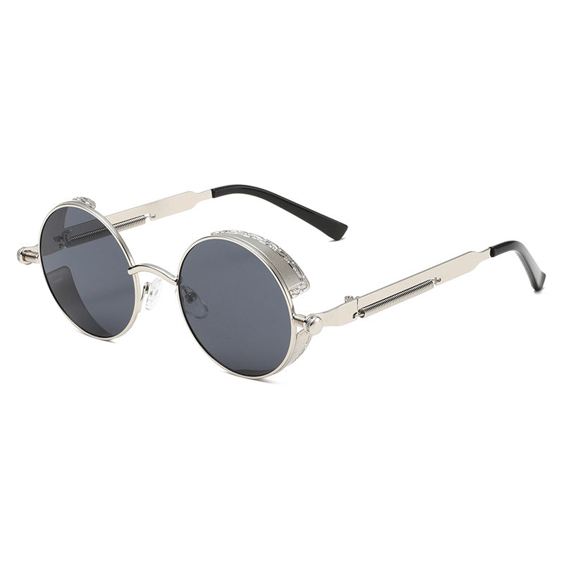 Ladies Round Sunglasses with High-Quality Metal Frame Bowlift