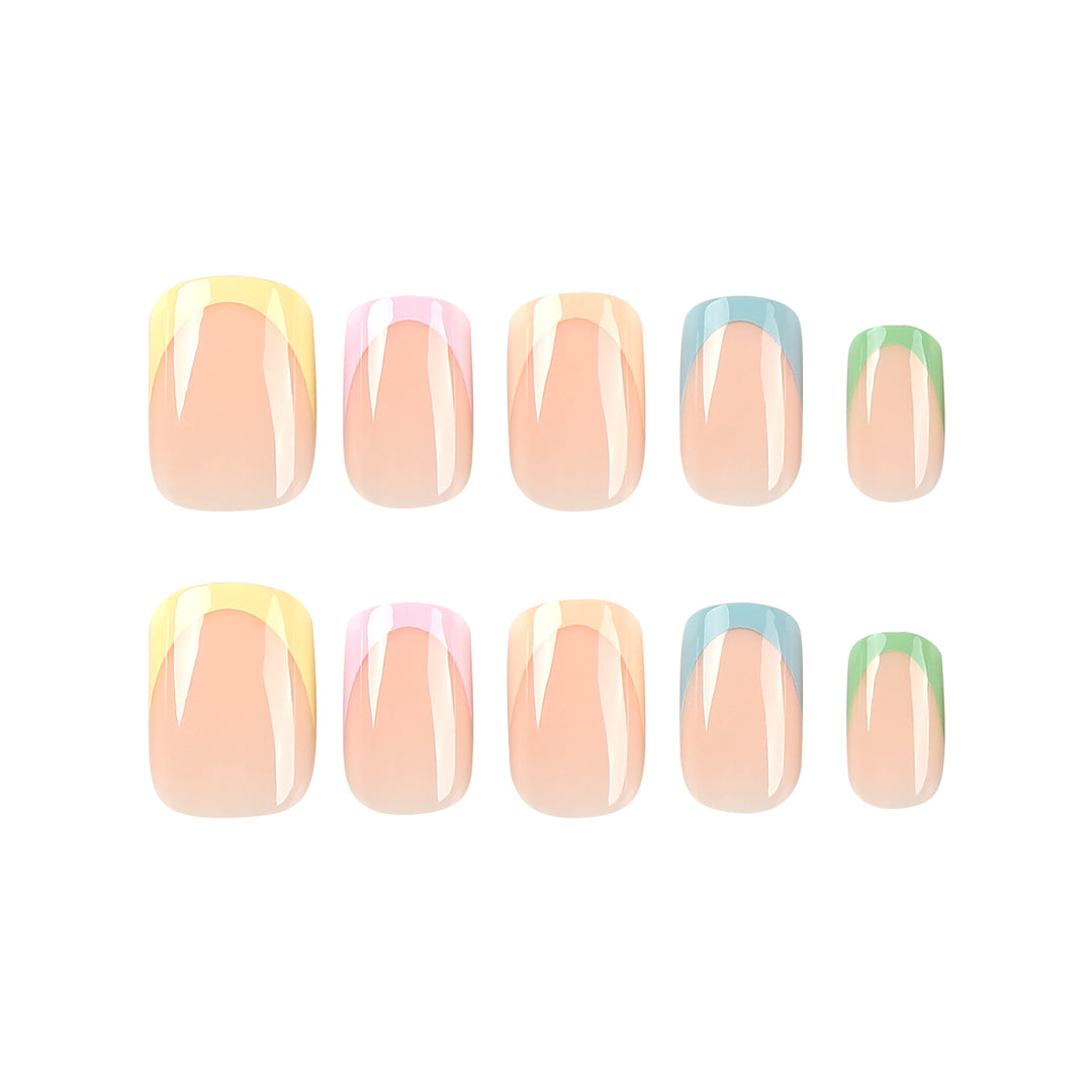 Artistic nail decoration with delicate gradient and elegant tips Bowlift