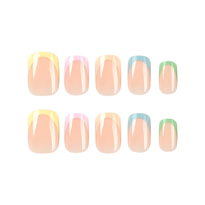 Artistic nail decoration with delicate gradient and elegant tips Bowlift