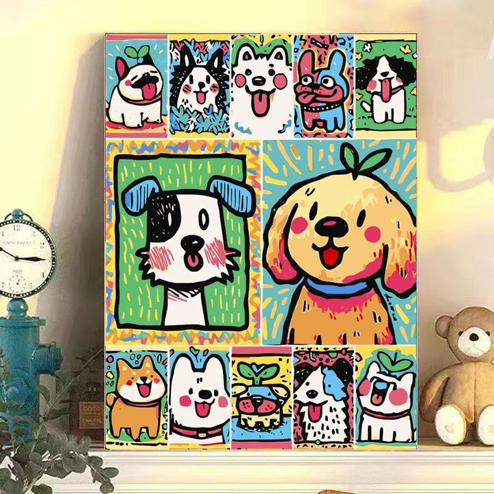 Playful Cat-Themed Canvas Wall Art Bowlift