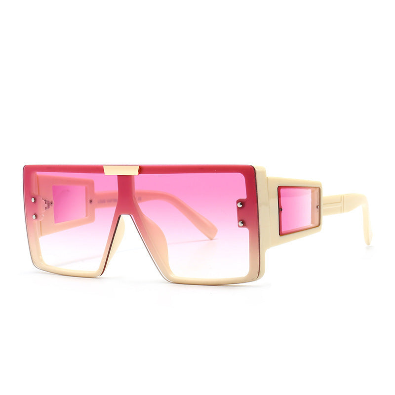 Women's stylish sunglasses in futuristic style with large frame Bowlift
