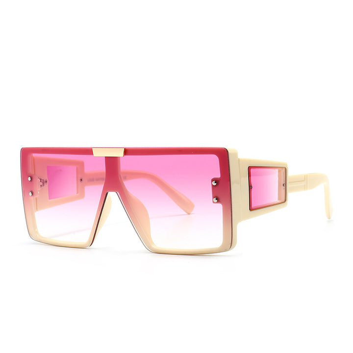 Women's stylish sunglasses in futuristic style with large frame Bowlift