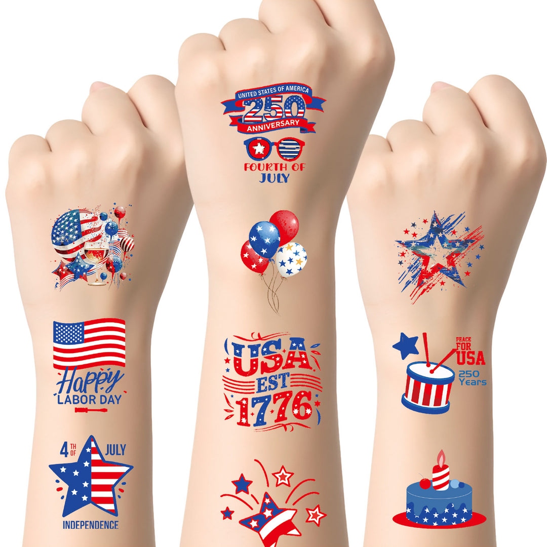 Unisex nan patriotic Party Sticker Collection with USA motifs on matte vinyl Bowlift