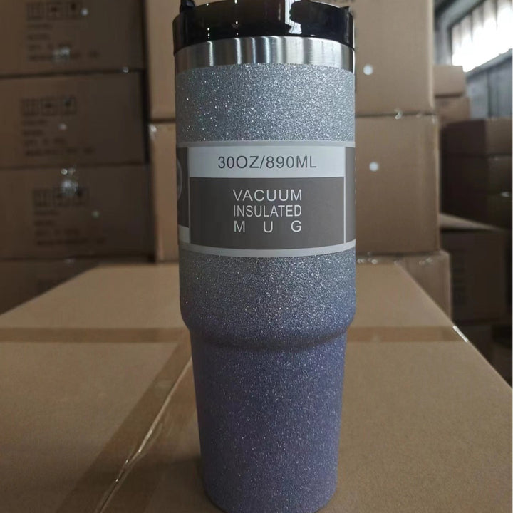 Women's drinking cup with vacuum insulation and practical lid Bowlift