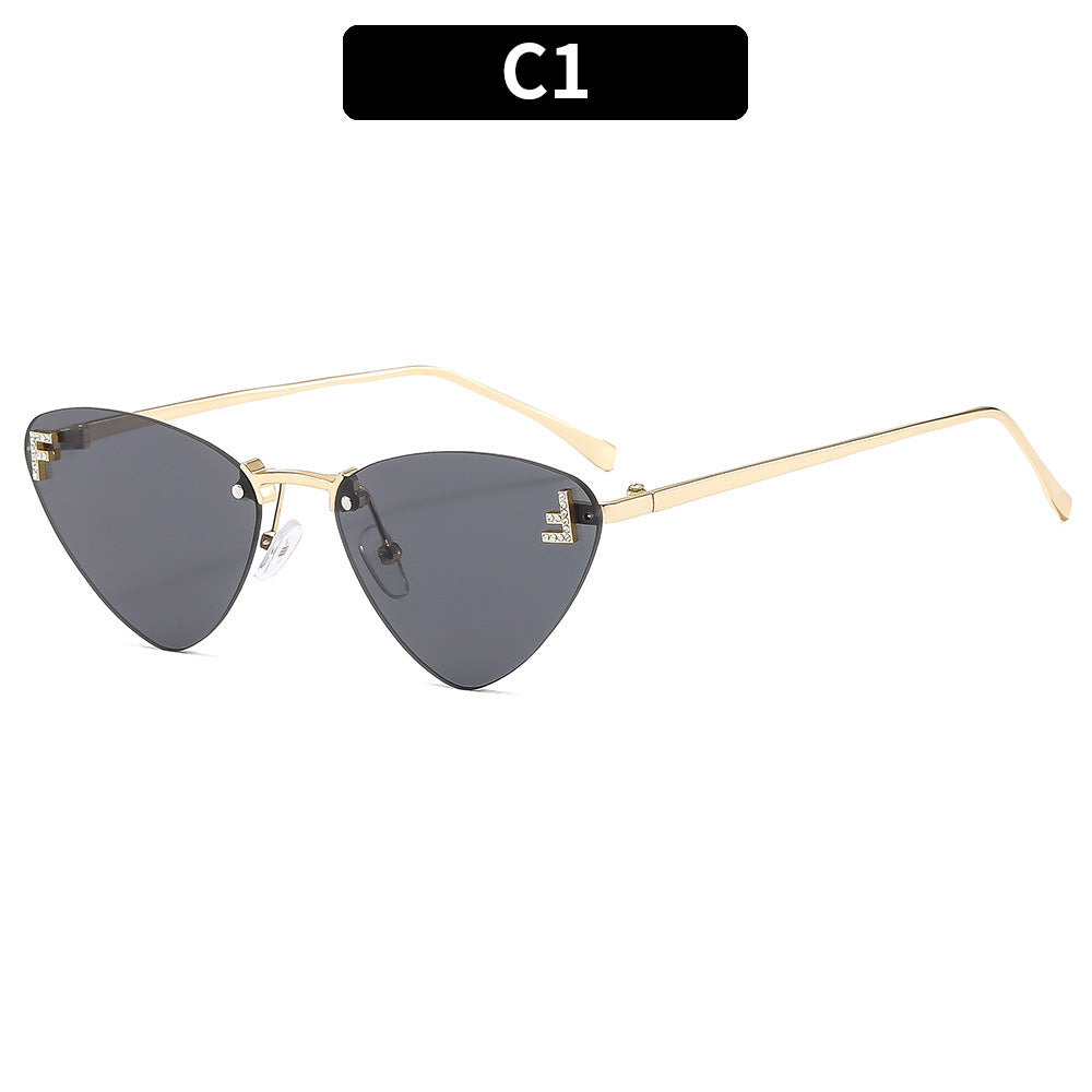 Sleek Angular Cat-Eye Sunglasses