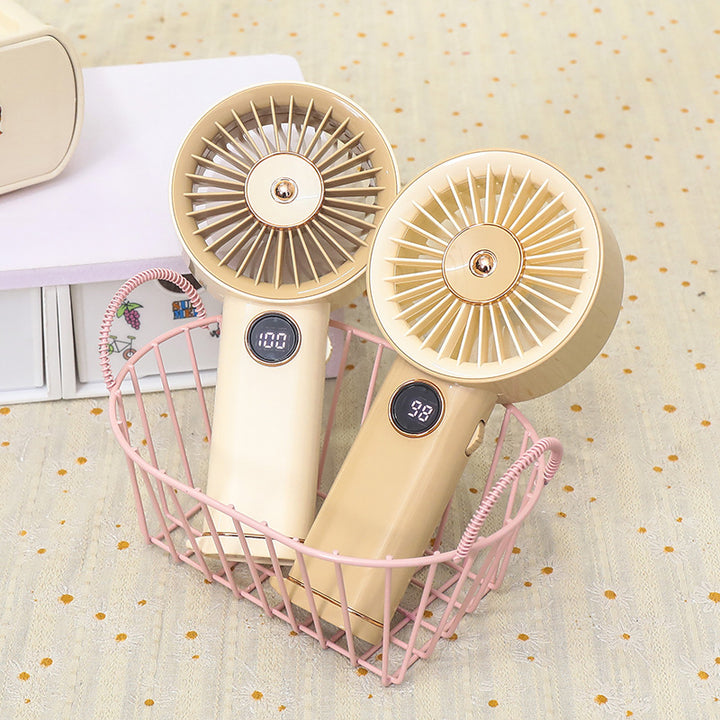 Women Portable Hand Fan with USB Charging Option and Intuitive Design Bowlift