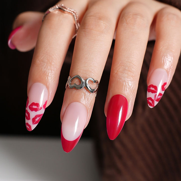 Chic Almond-Shaped Press-On Nail Set Bowlift