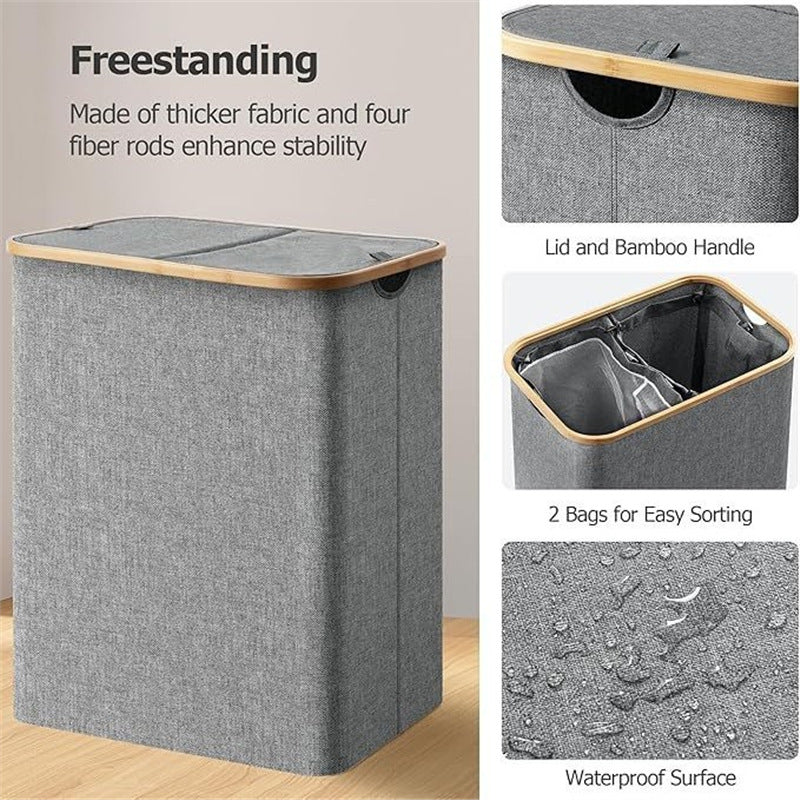 Laundry basket with practical lid and carrying handles Bowlift