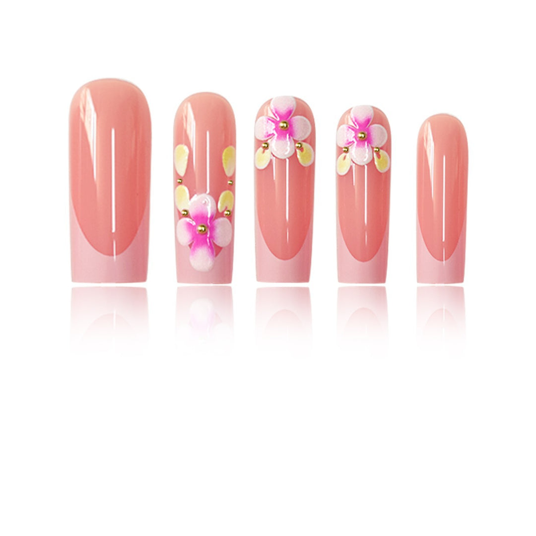 Floral Embellished Nail Art Extensions Bowlift