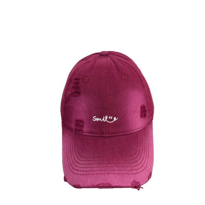 Women's Distressed Cotton Baseball Cap Bowlift 1784270843