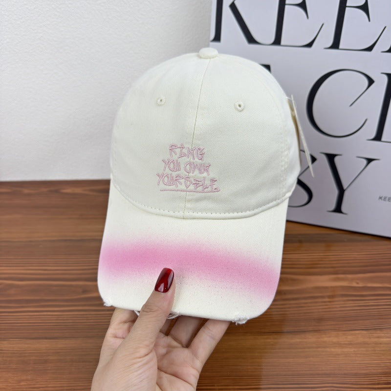 Women's Distressed Motivational Baseball Cap Bowlift