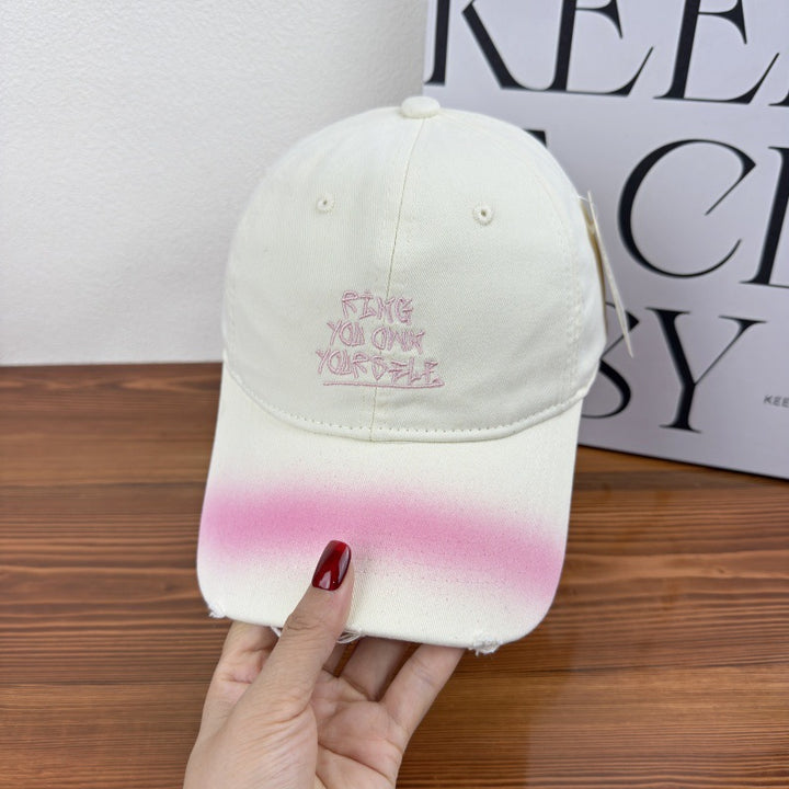 Women's Distressed Motivational Baseball Cap Bowlift