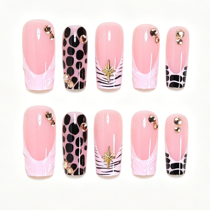 Creative Abstract Press-On Nail Art Set Bowlift