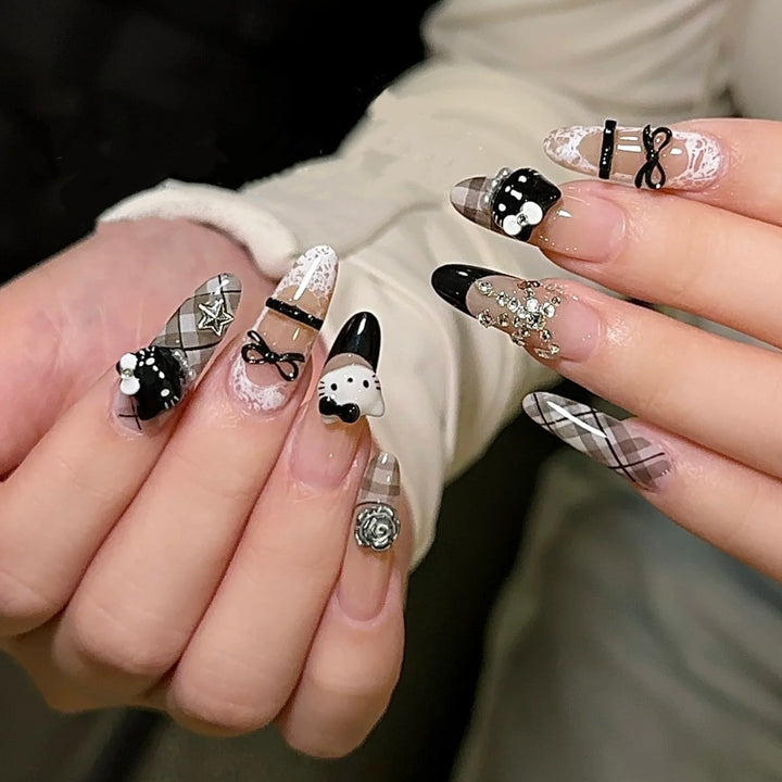 Artistic Character-Embellished Press-On Nails Bowlift