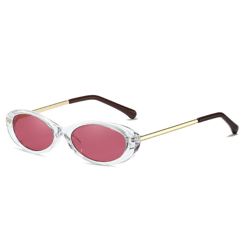 Retro-Inspired Oval Frame Sunglasses Bowlift
