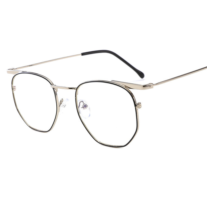 Women's fashionable rectangular glasses with elegant metal frame Bowlift
