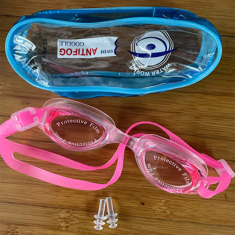 Anti-Fog Swimming Goggles with Protective Lens Bowlift