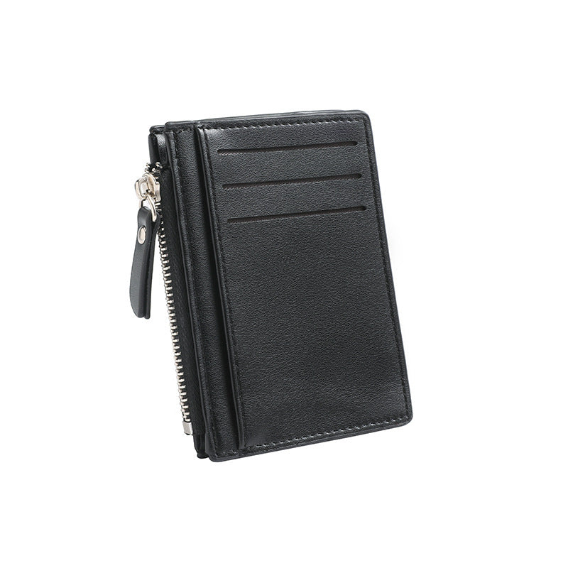 Compact Zippered Leather Cardholder Bowlift