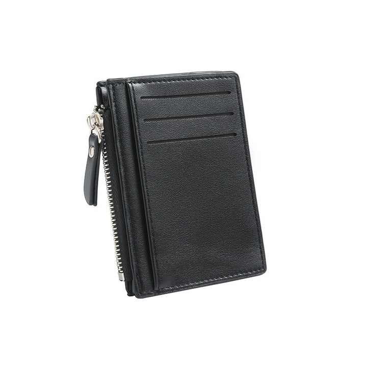 Compact Zippered Leather Cardholder Bowlift