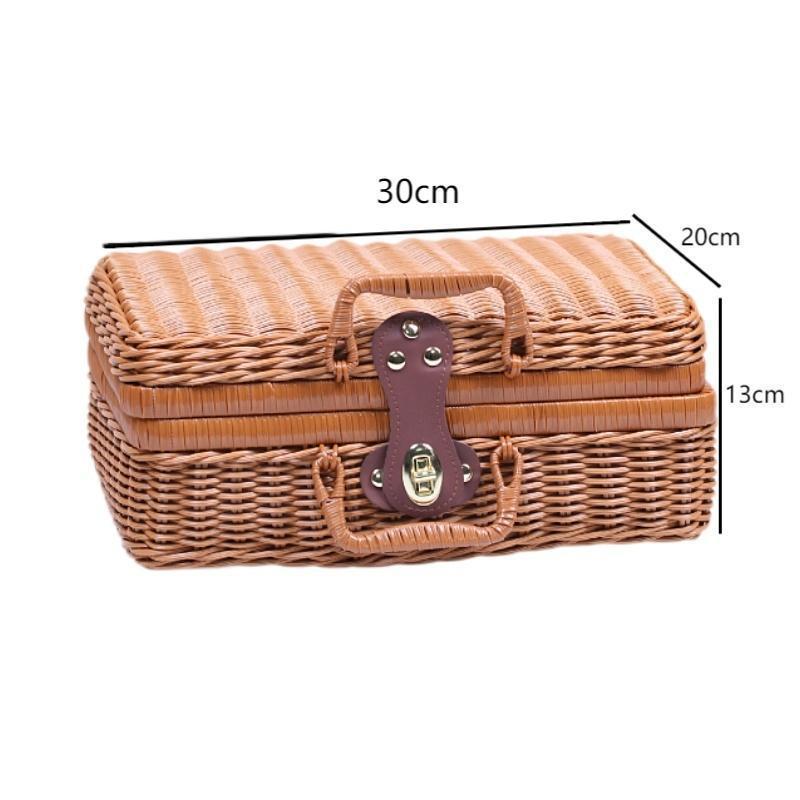 Vintage Woven Picnic Chest Bowlift
