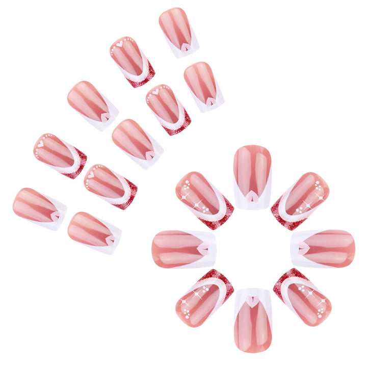Elegant French Tip Gel Nail Set Bowlift