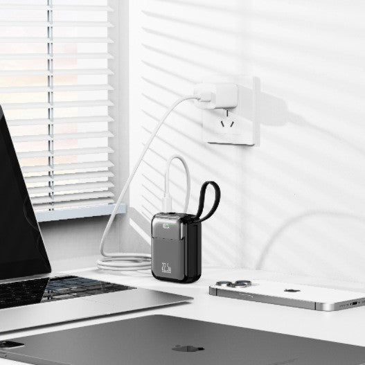 Compact power bank with multifunctional connection and digital charging display Bowlift