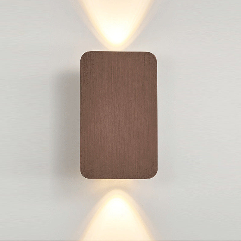 Modern rectangular LED wall sconce with dual up down beam and slim low-profile housing Bowlift