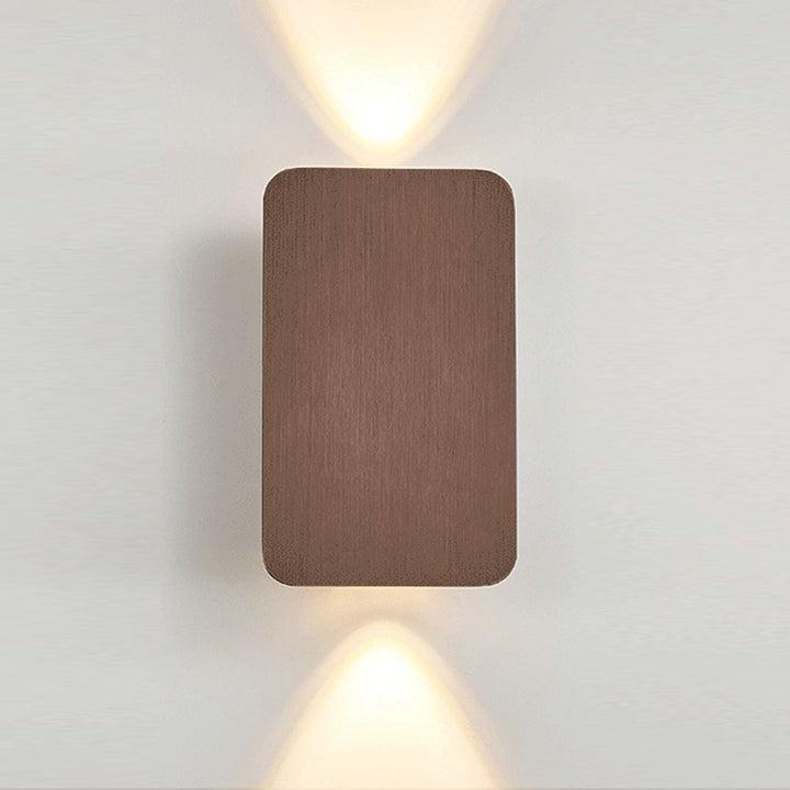 Modern rectangular LED wall sconce with dual up down beam and slim low-profile housing Bowlift