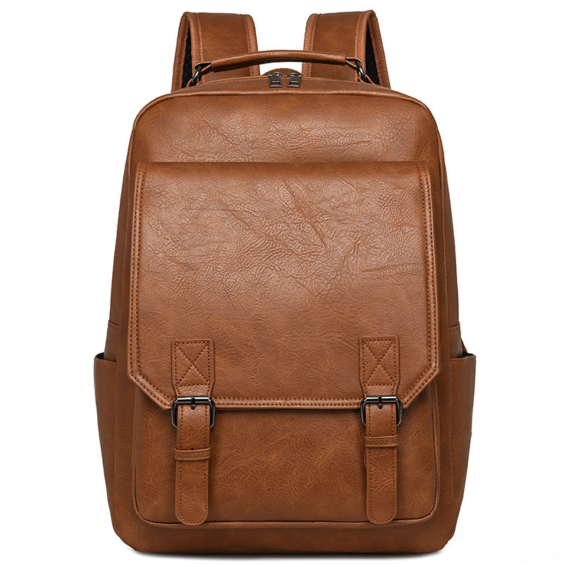 Vintage Leather Laptop Backpack