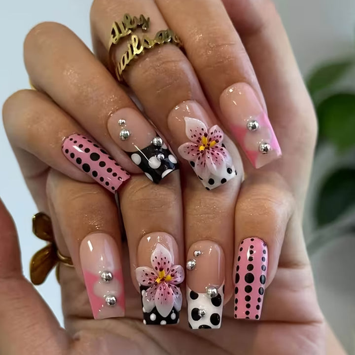 Artistic Floral Nail Art Bowlift