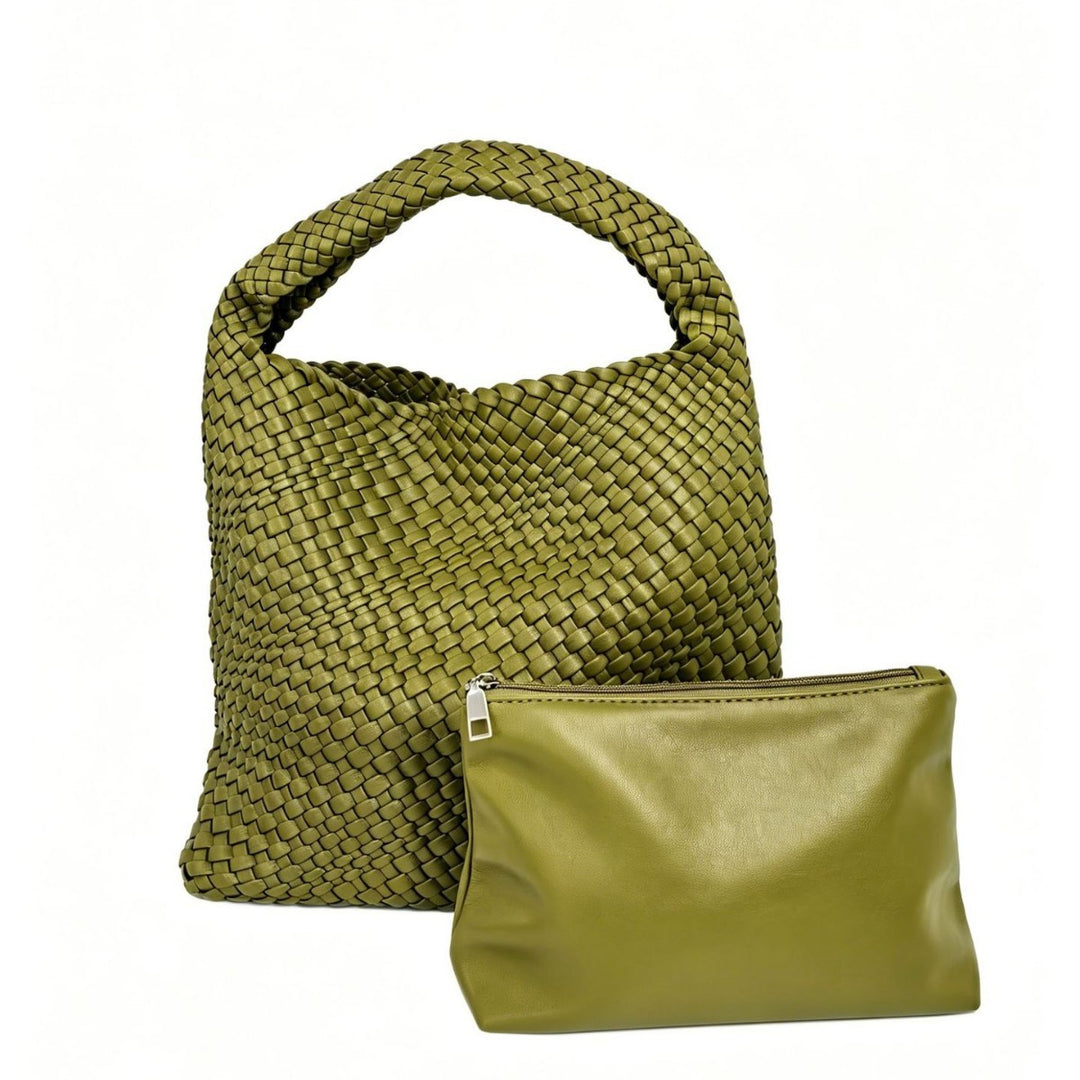 Textured Braided Tote Bag Bowlift