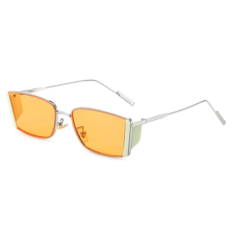 Ladies elegant square sunglasses with fine metal frame Bowlift
