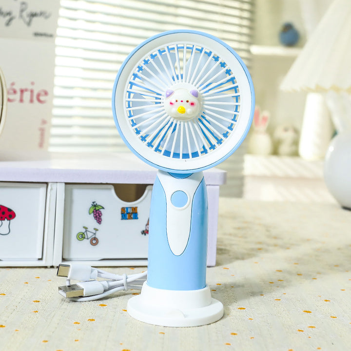 Women's Portable Handheld Fan with Animal Design Bowlift
