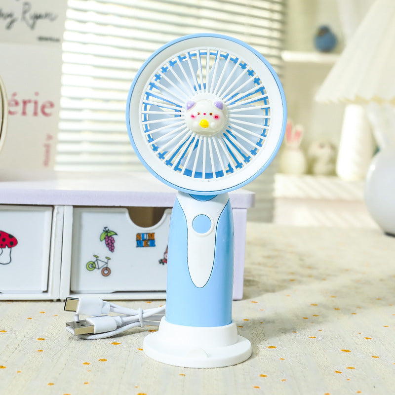 Women's Compact Hand Fan with Ergonomic Design and USB Charging Function Bowlift