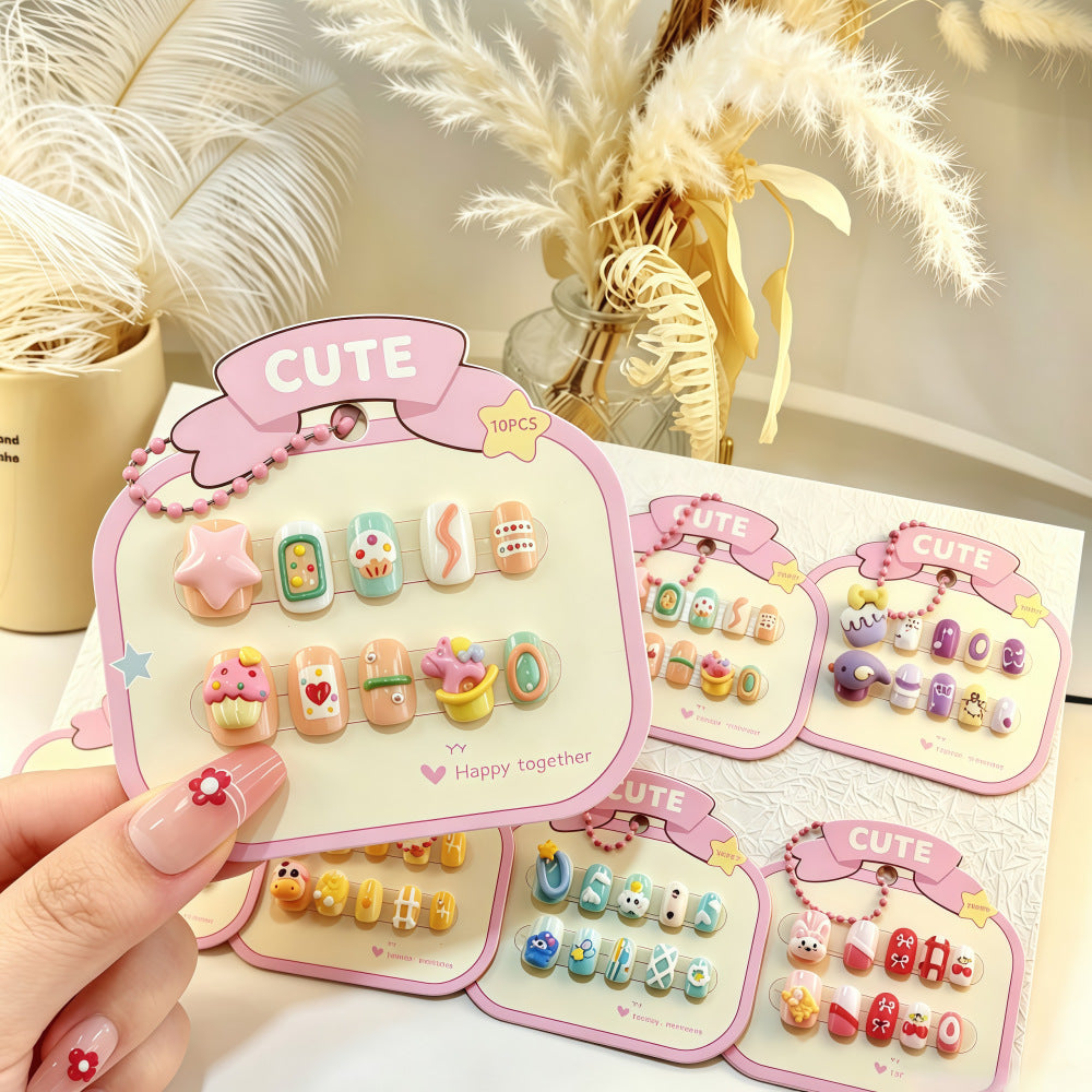 Colorful Nail Art Artificial Nails with Summery Designs Bowlift