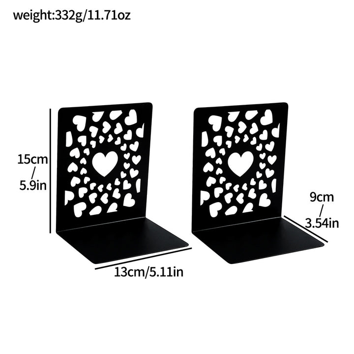 Artistic Heart-Shaped Bookends