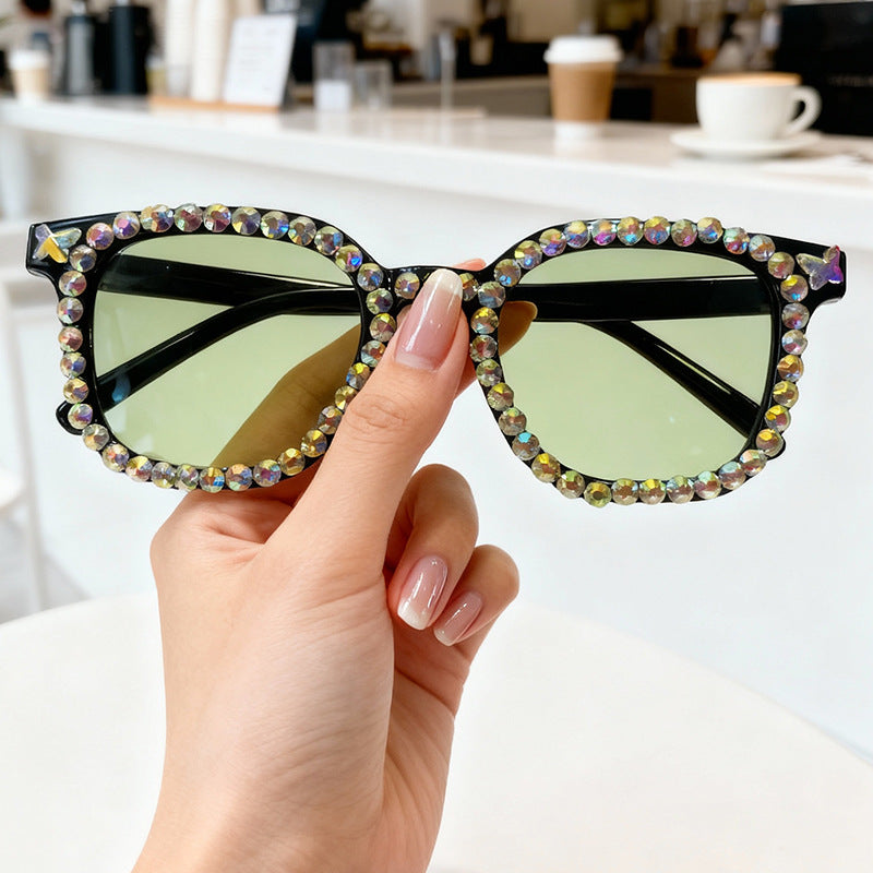 Crystal-Embellished Cat Eye Sunglasses Bowlift