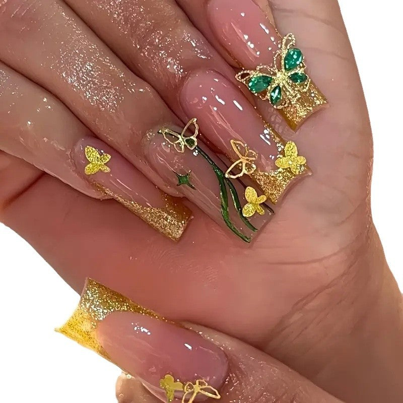 Decorative Butterfly-Themed Nail Enhancements Bowlift