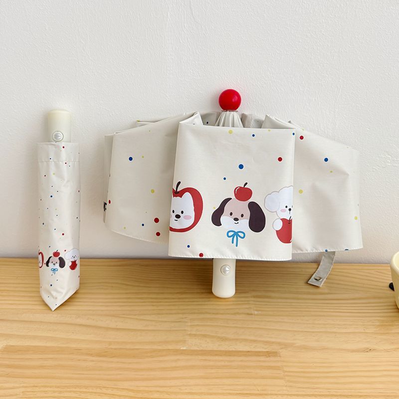 Women's Folding Umbrella with Cute Animal Designs Bowlift