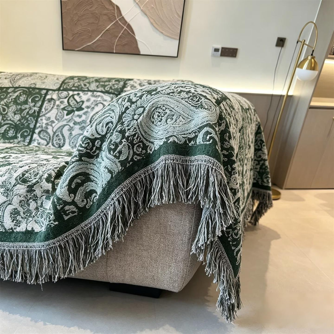 Elegant Patchwork Sofa Throw Blanket