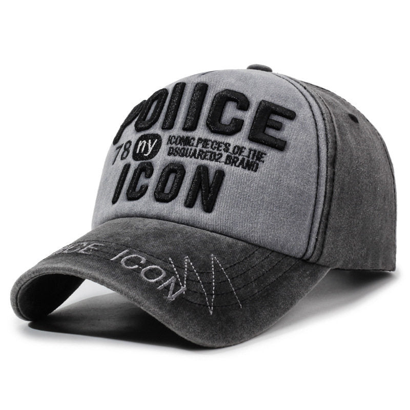 Men's Vintage-Inspired Embroidered Baseball Cap Bowlift