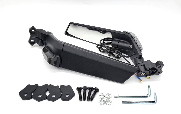 Adjustable motorcycle rearview mirrors with high-quality mounting system Bowlift