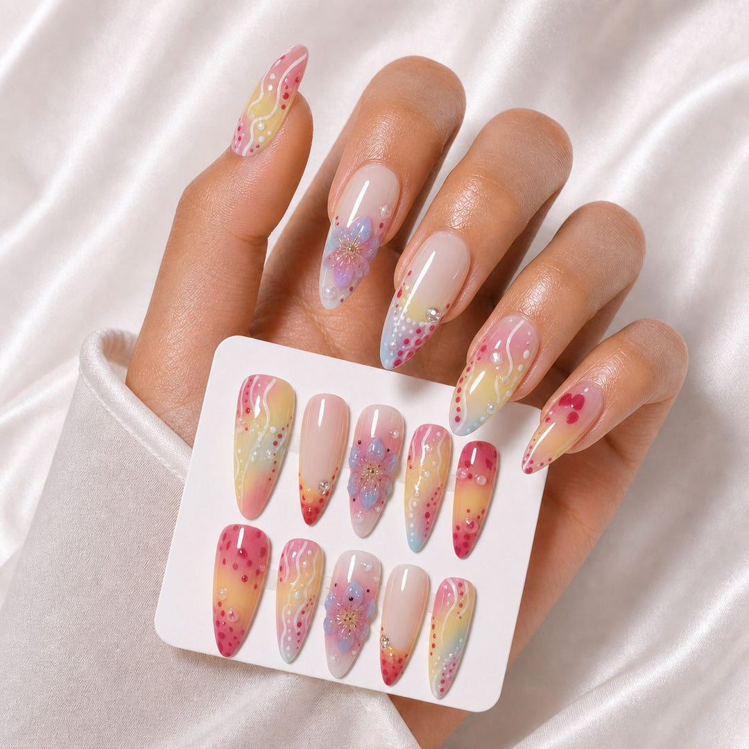Artistic Gel Press-On Nail Extensions Bowlift