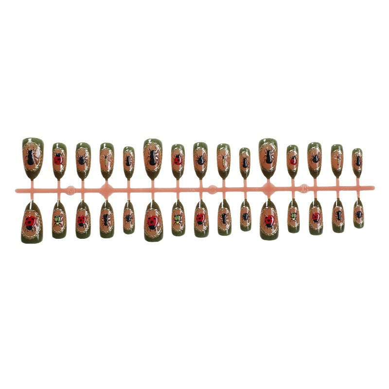 Artistic Insect-Themed Press-On Nail Set Bowlift