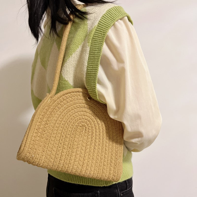 Women's fashionable shoulder bag with ribbed design Bowlift