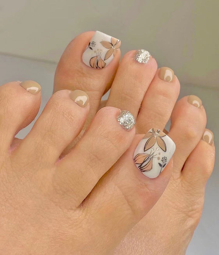 Artistic Toenail Design with Divine Butterfly Design Bowlift